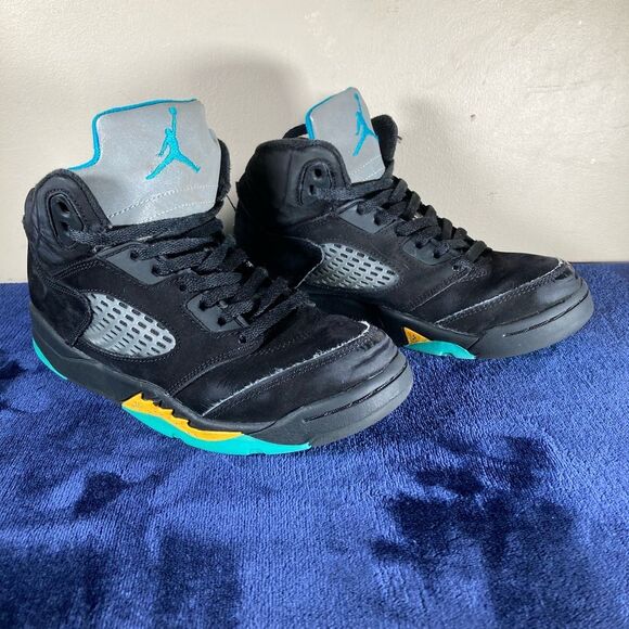 Jordan 5 Retro GS “Aqua”, size 2Y, Nike 440889-047 - Picture 1 of 8